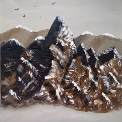Mountains in the fog