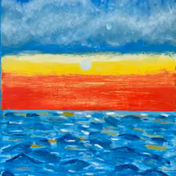 Sunset on the sea