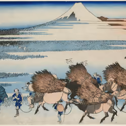 "Ōno Shinden, Suruga province, from the series Thirty-six Views of Mt. Fuji"