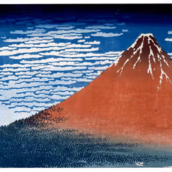 "Clear Day with a Southern Breeze ('Red Fuji'), from the series Thirty-six Views of Mt. Fuji"