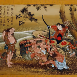 "Tametomo and the inhabitants of Onoshima Island"