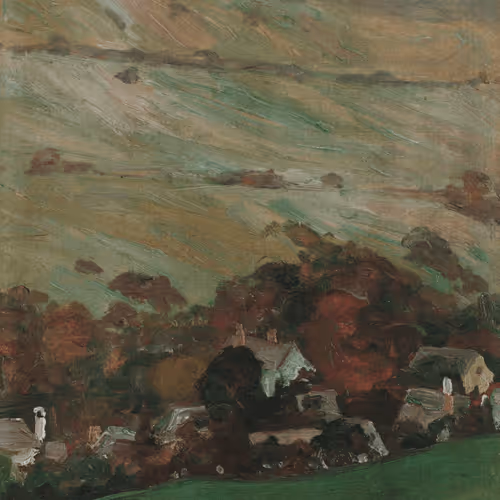 Village at the Foot of a Hill
