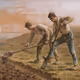 Two Men Turning over the Soil