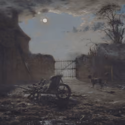 Farmyard by Moonlight