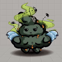 Floater Think It Don't Stank Green Fat Shit with Worms and Skull