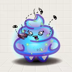 Sinker Encrapment Ghost Soft Serve Shit with Glow in the Dark Stars and Delorian