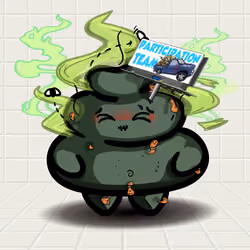 Sinker Sphincter Siren Green Soft Serve Shit with Worms and Participation Team Billboard