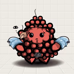 Floater Not Now Bloody Dingleberries Shit with Butthole Hair and CryptoFungus Toe