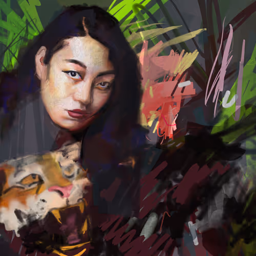 The Tiger 🐅 Within - High Resolution Digital Art by Big Comic