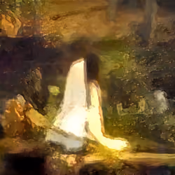 Female in the Forest. AI