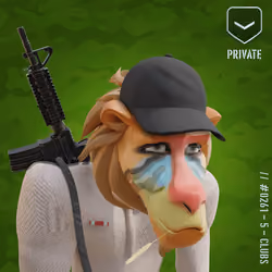 Sad Peach Private Baboon #261