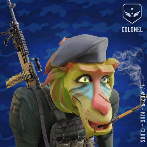Surprised Zombie Colonel Baboon #219