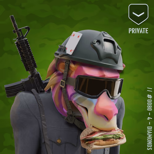Happy Purple Private Baboon #80