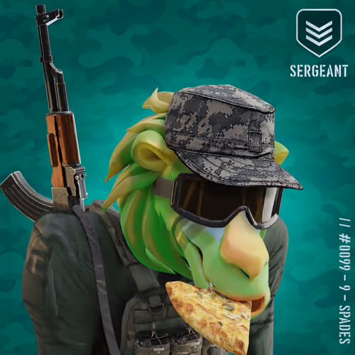 Angry Green Sergeant Baboon #99