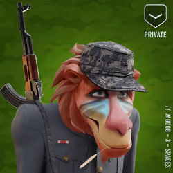 Happy Red Private Baboon #8