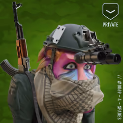 Surprised Purple Private Baboon #69