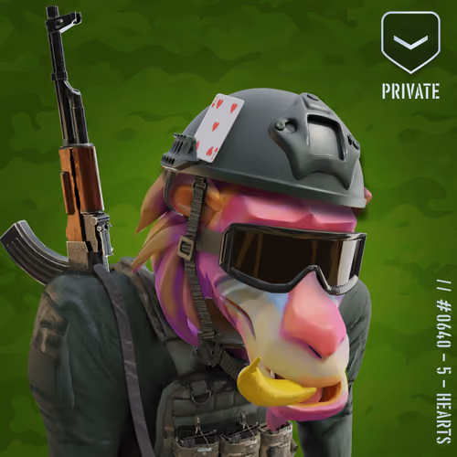 Surprised Purple Private Baboon #640