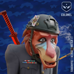 Surprised Red Colonel Baboon #186