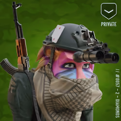 Happy Purple Private Baboon #57