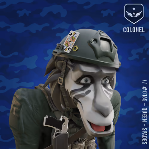 Surprised Black Colonel Baboon #165