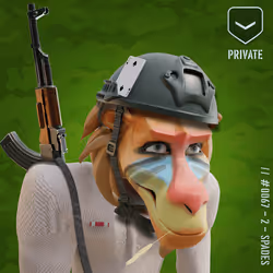 Happy Peach Private Baboon #67