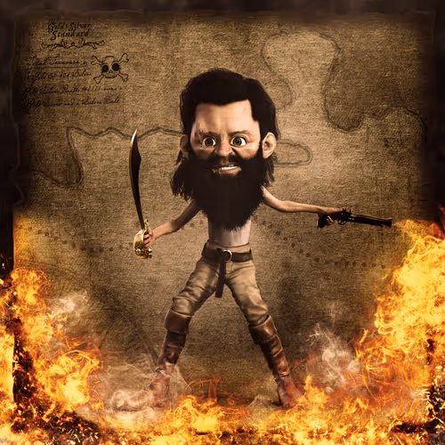 Gold Silver Pirate #1111