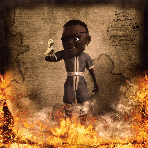 Gold Silver Pirate #1113