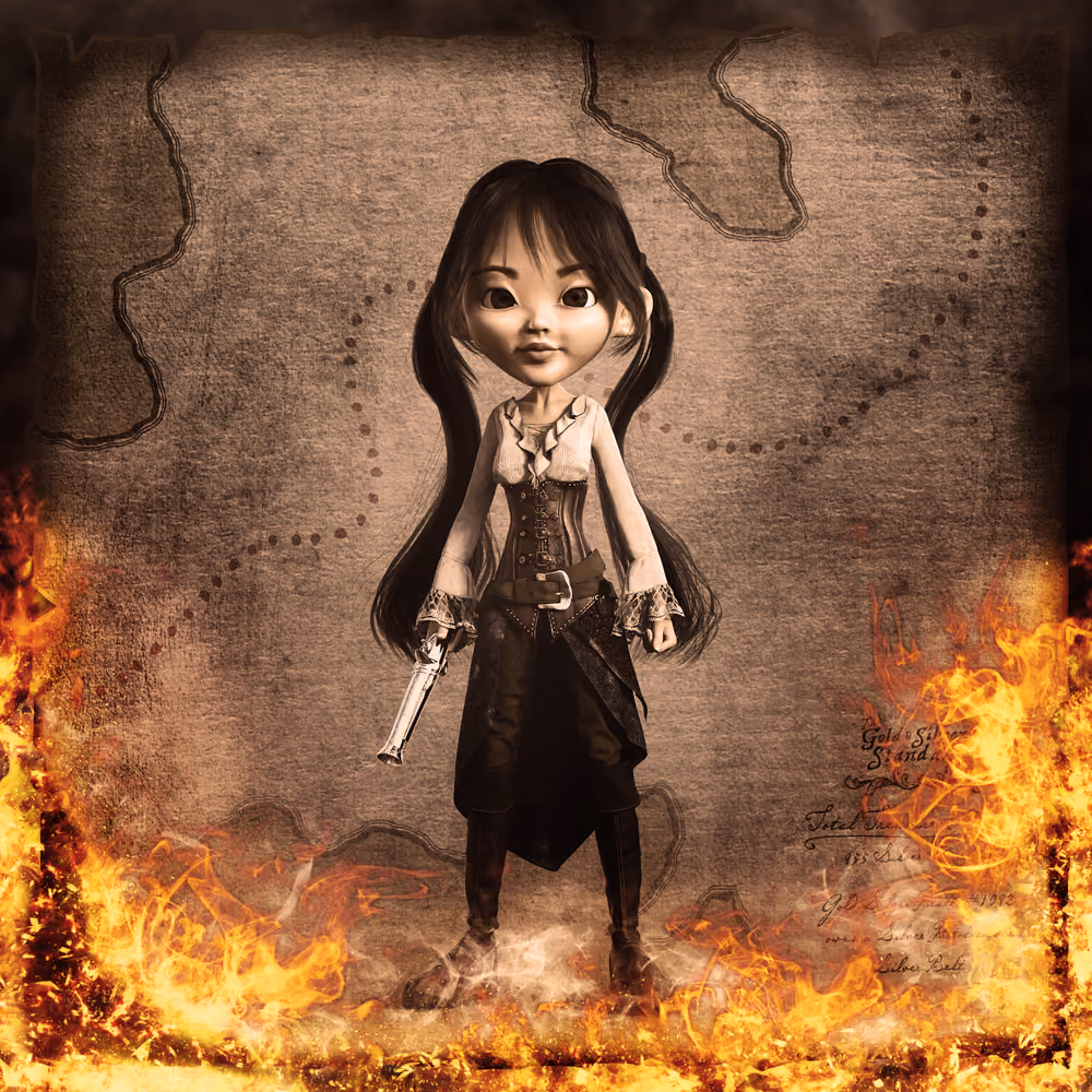 Gold Silver Pirate #1092
