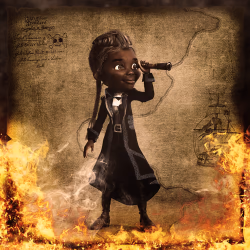 Gold Silver Pirate #1089