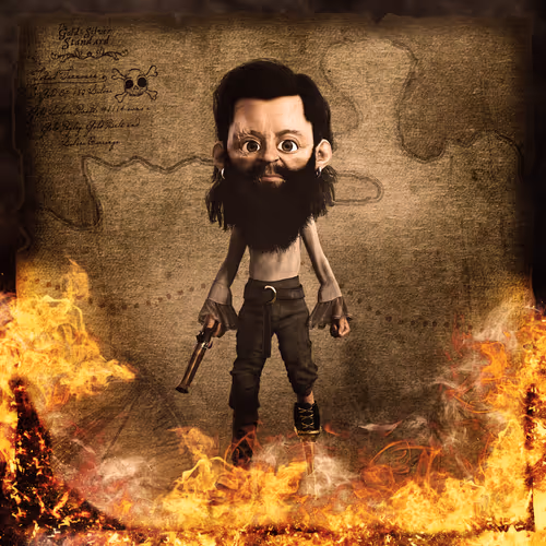 Gold Silver Pirate #1114