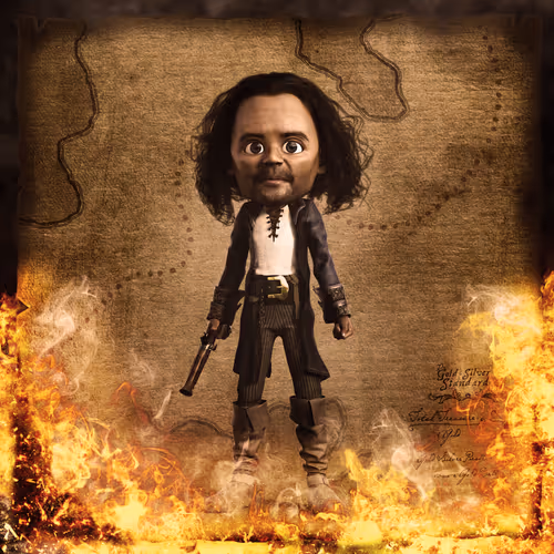 Gold Silver Pirate #1105