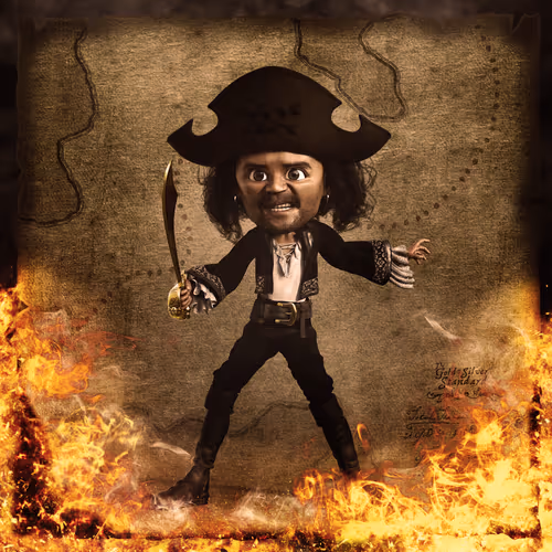 Gold Silver Pirate #1094