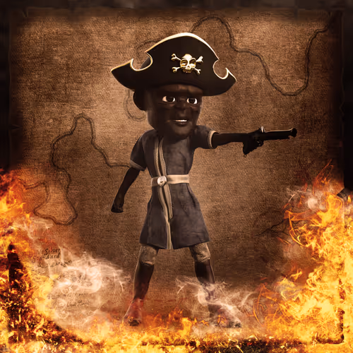 Gold Silver Pirate #1115