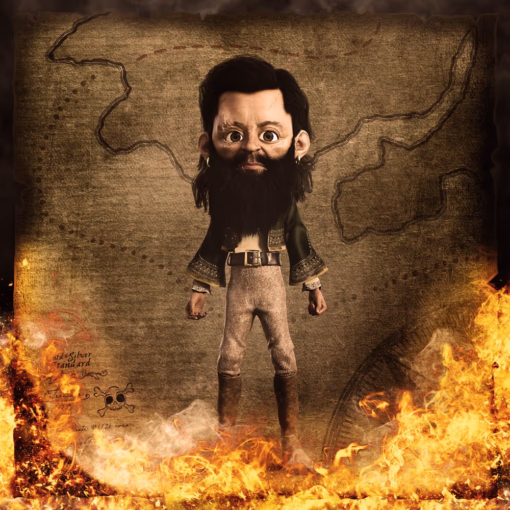 Gold Silver Pirate #1121