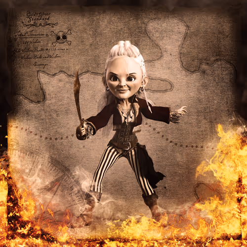 Gold Silver Pirate #1118