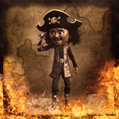 Gold Silver Pirate #1125