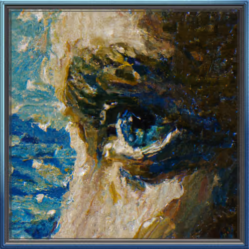 Azure Glimpse - Fine DigitAIzed Art #1979