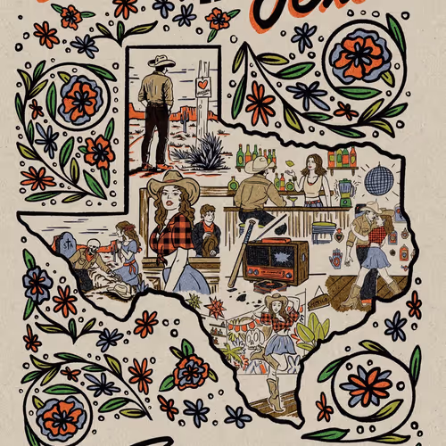 Heart In Texas - Album Cover Poster NFT