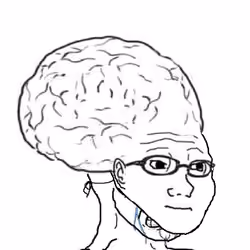 wojak crying angry big brain mask