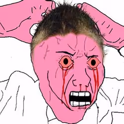 pink wojak justd hair
