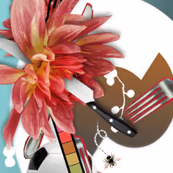 Flower my knife little bee!