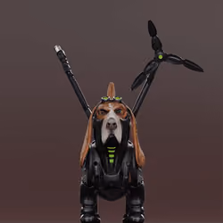 Rare Bronze Basset: #10904