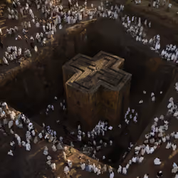 Ethiopia - Pilgrims at Bet Giorgis on the Eve of Gena