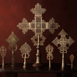 Ethiopia - Portraits - Various crosses of the Orthodox Tewahedo Church representing different regions of Ethiopia  