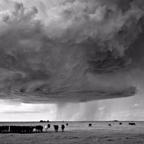 Storms - Storm and Cows in Field