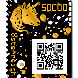 Crypto stamp Golden Unicorn 39ZxcU