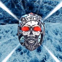 Kraken Goalie Mask 10 Red Eyes #34