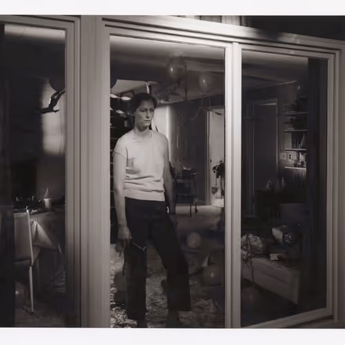 Dream House, 2002, [Tilda Swinton living room] 8 x 10 Black and White Polaroid Study [No. 1]