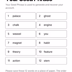 Your Seed Phrase #039