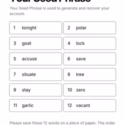 Your Seed Phrase #472